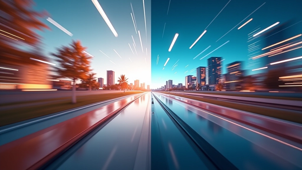 Animation und Parallax-Effekt zeigt bewegtes Split-Screen-Design mit Scroll-Interaktion