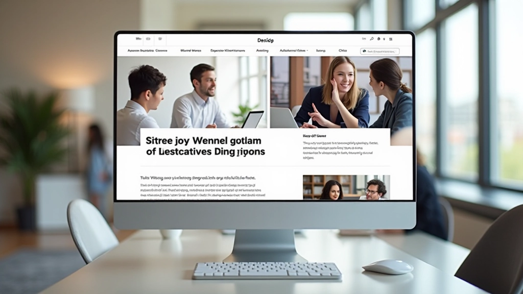 Modernes Split-Screen Design mit Bild auf der linken Seite und Text auf der rechten Seite in einer professionellen Weboberfläche